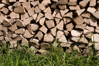 木头木柴柴堆摄影图