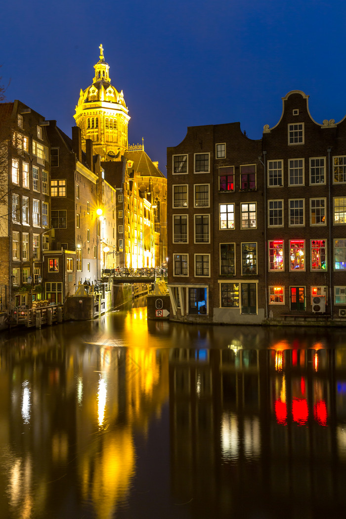 阿姆斯特丹城市夜景