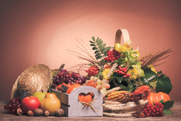 感恩节的美味食物摄影图