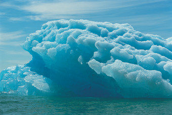 蓝色调漂亮的大冰川摄影图