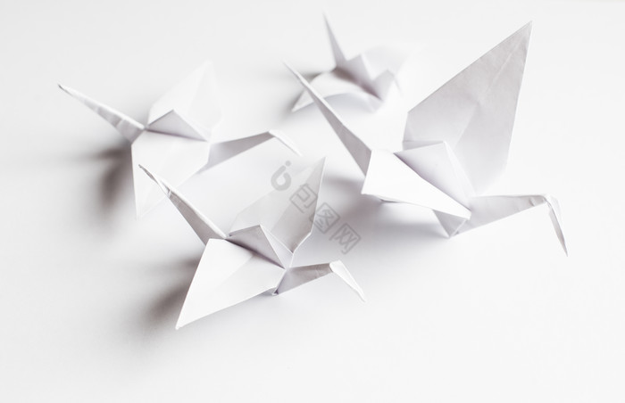 手工折纸小动物千纸鹤图片