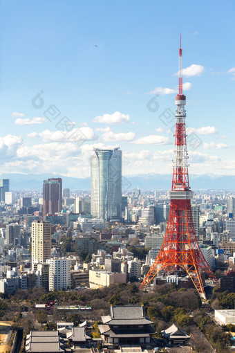 东京城市建筑物塔