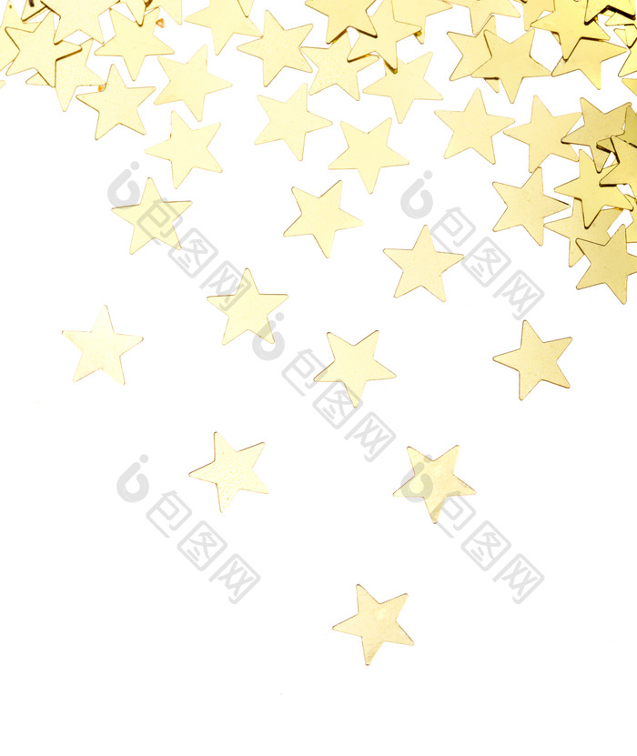 黄色星星五角星摄影图
