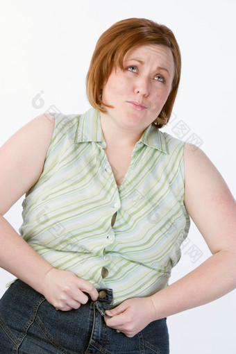 简约肥胖的女孩摄影图
