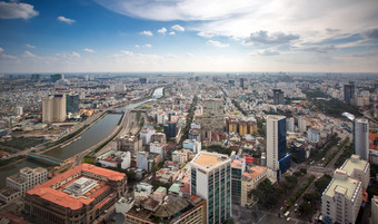 越南城市建筑物摄影图