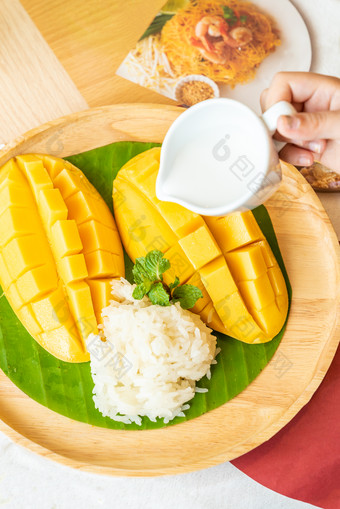 泰国菜芒果米饭元素