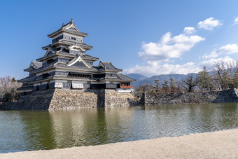 日本松本城堡建筑物