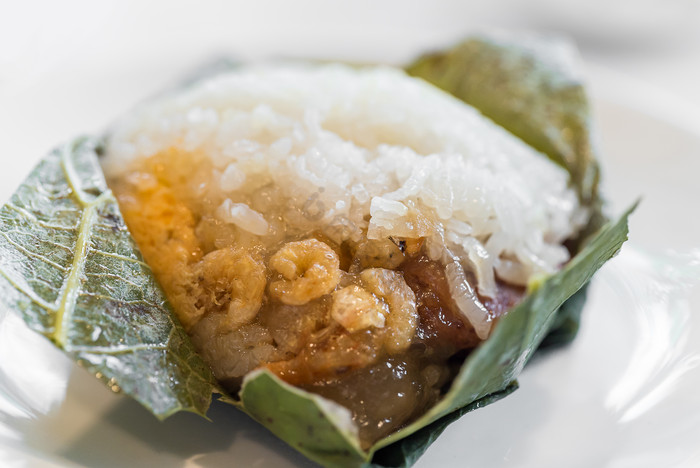 虾仁粽子食物图片