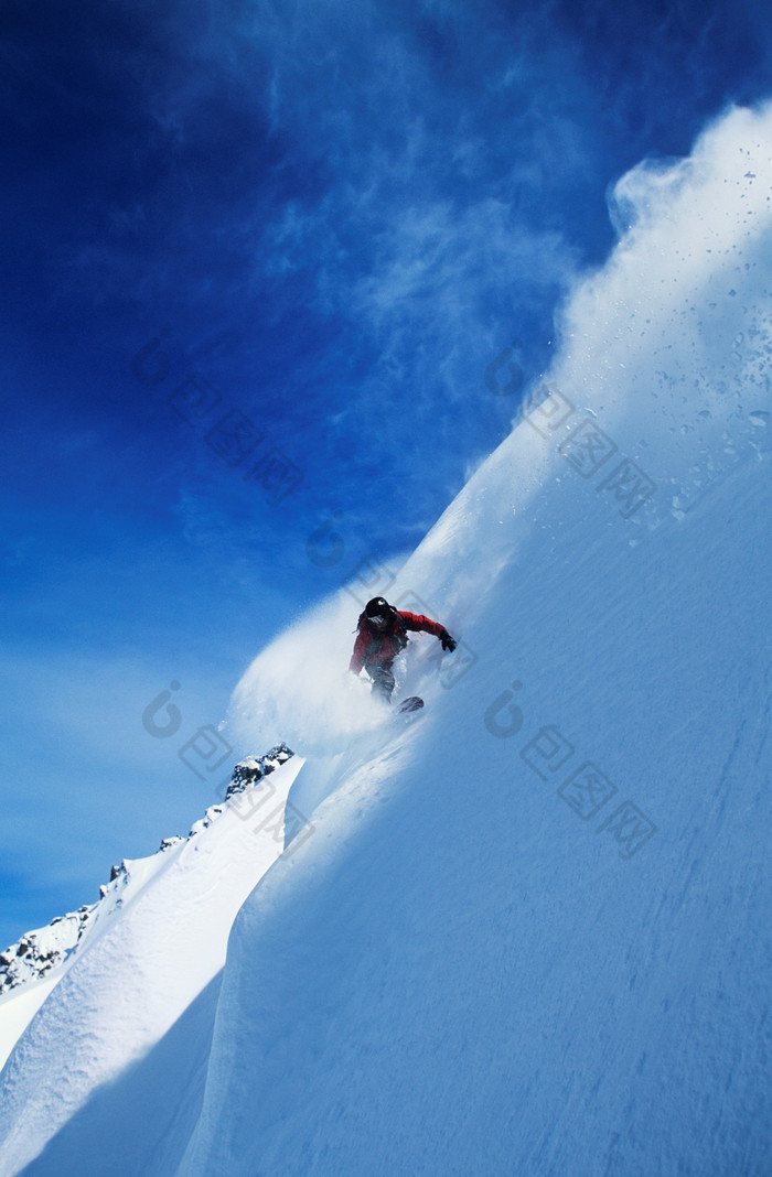 滑雪冒险运动人物