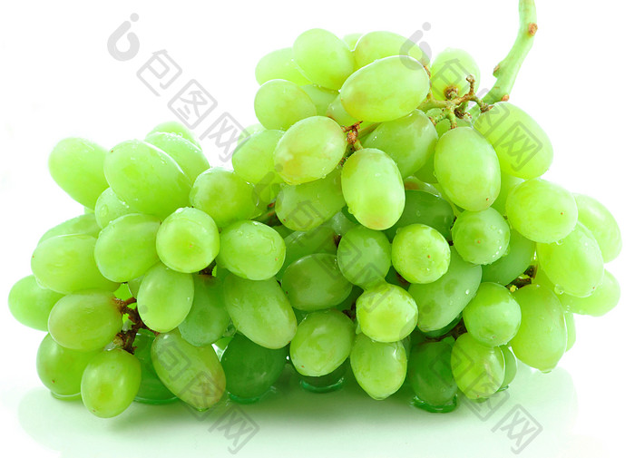 绿色调美味葡萄摄影图