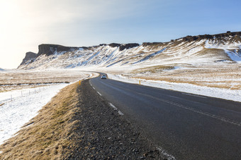 冬季公里道路摄影图