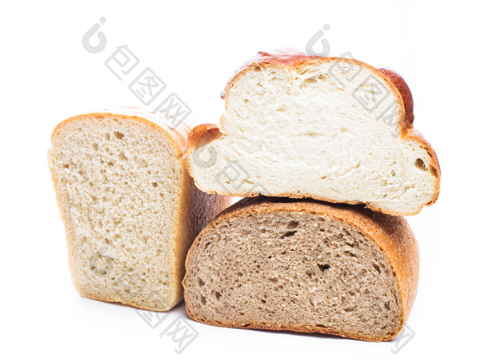 全麦面包切片摄影图