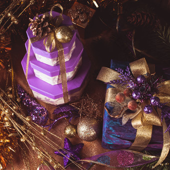圣诞节<strong>礼物盒</strong>摄影图
