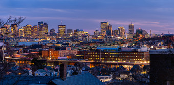 波士顿城市夜景摄影图