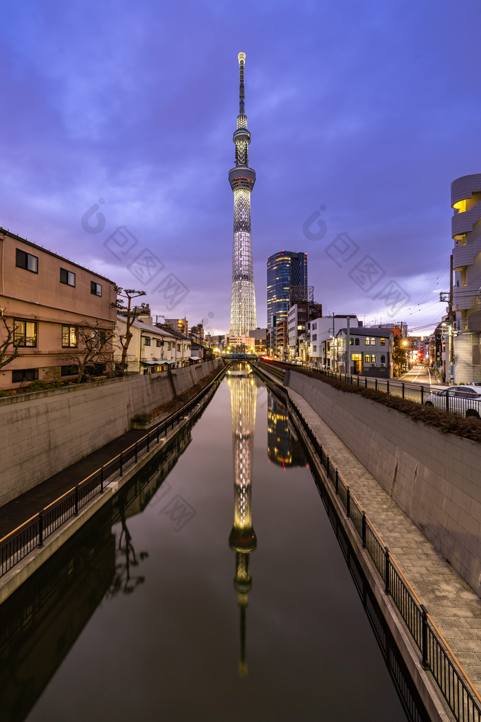 日本东京塔建筑摄影图