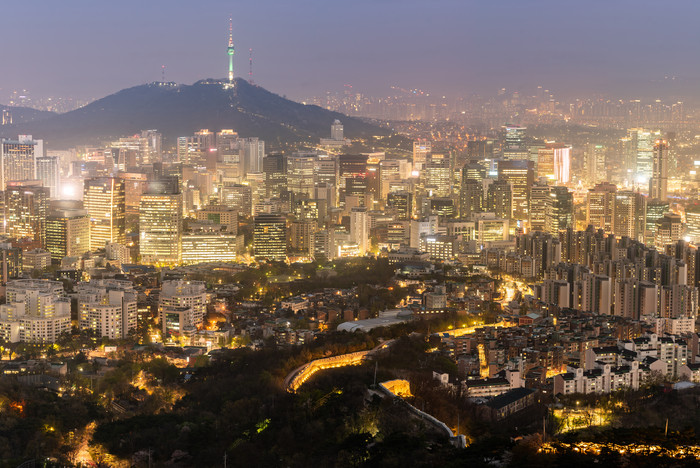 华丽城市都市夜景