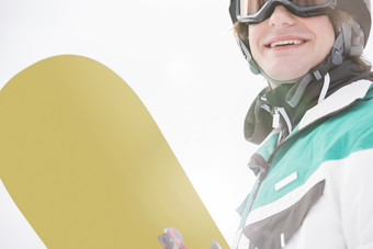 小清新滑雪的人摄影图