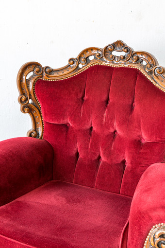 红色欧式沙发摄影图