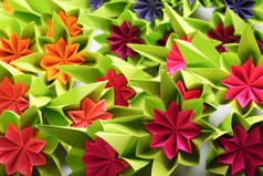 花束折纸艺术品摄影图