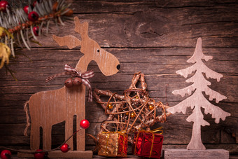 复古风圣诞装饰摄影图