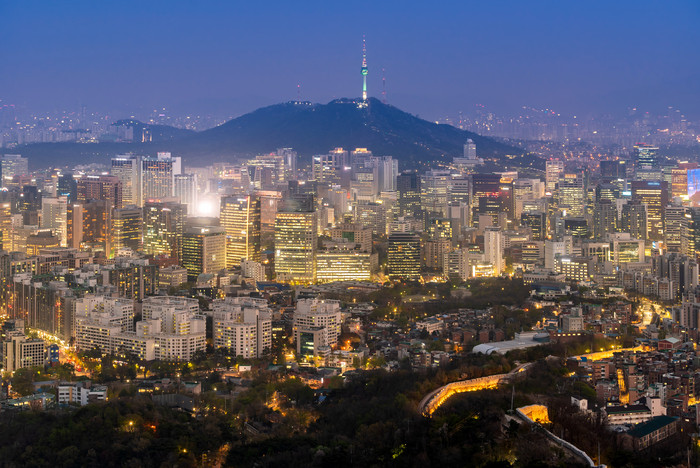 韩国首尔城市夜景图片