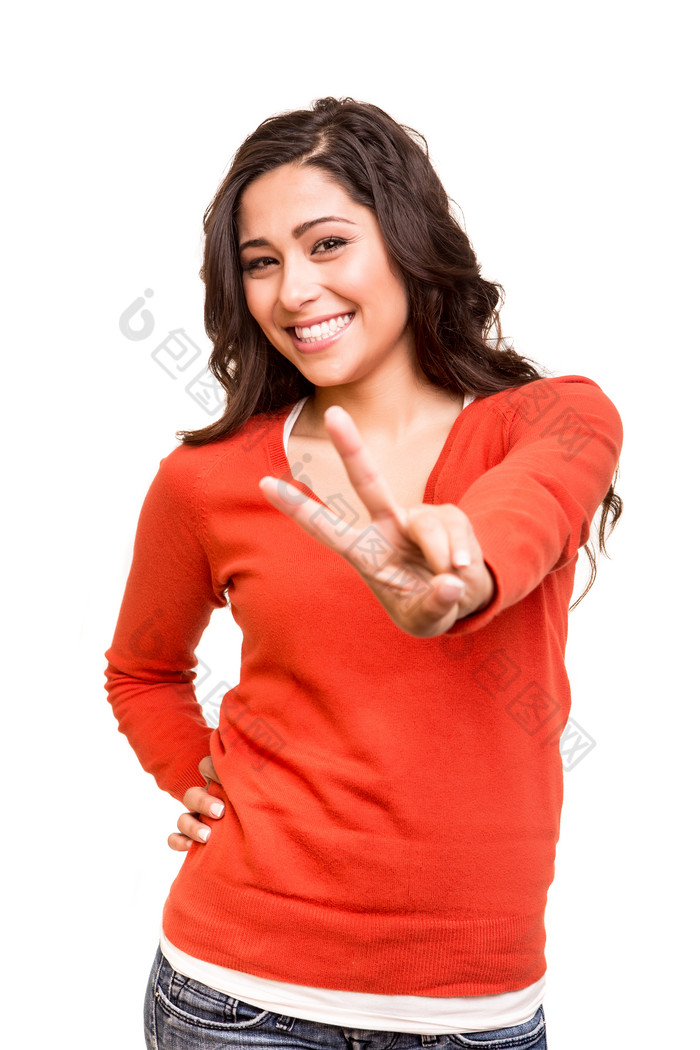 比手势的快乐女生