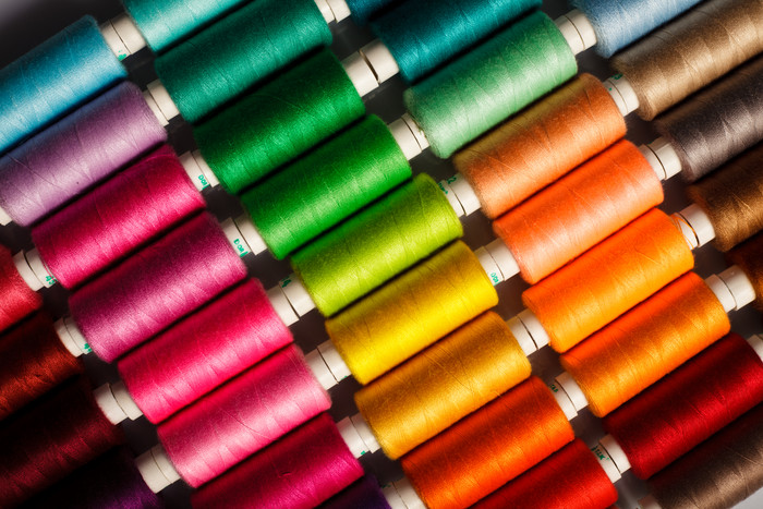 缝纫纺织线摄影图