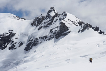 雪山<strong>徒步旅行</strong>人物