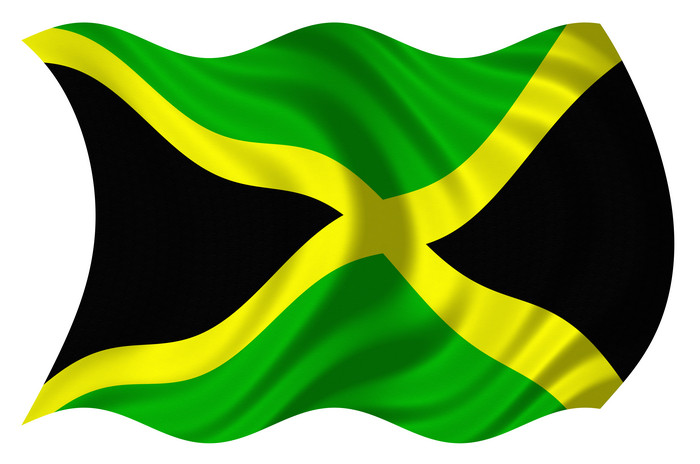 牙买加波浪纹国旗摄影图