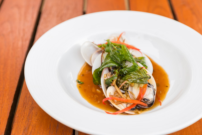海鲜蛤蜊美食摄影图