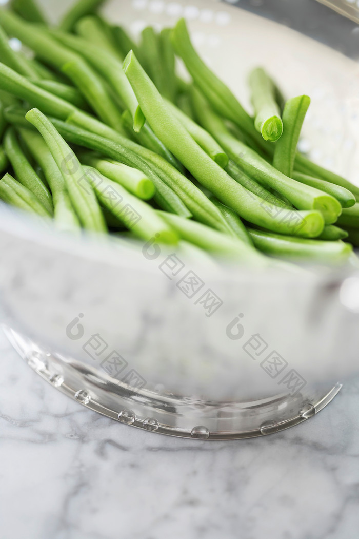 绿色蔬菜豆角摄影图