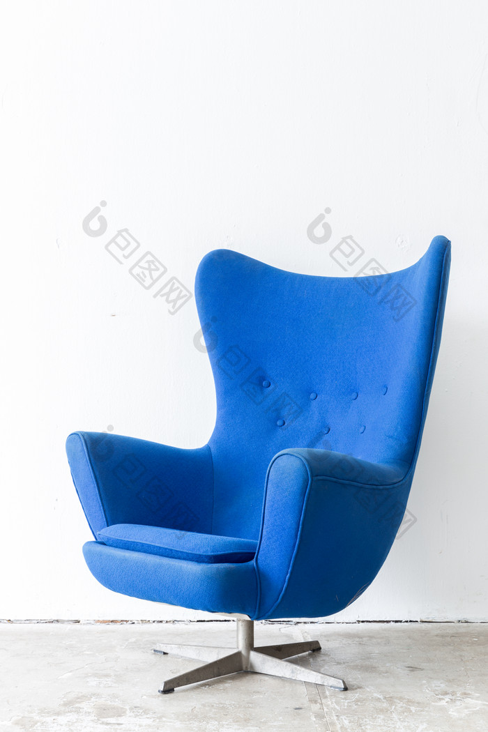 蓝色沙发椅子摄影图