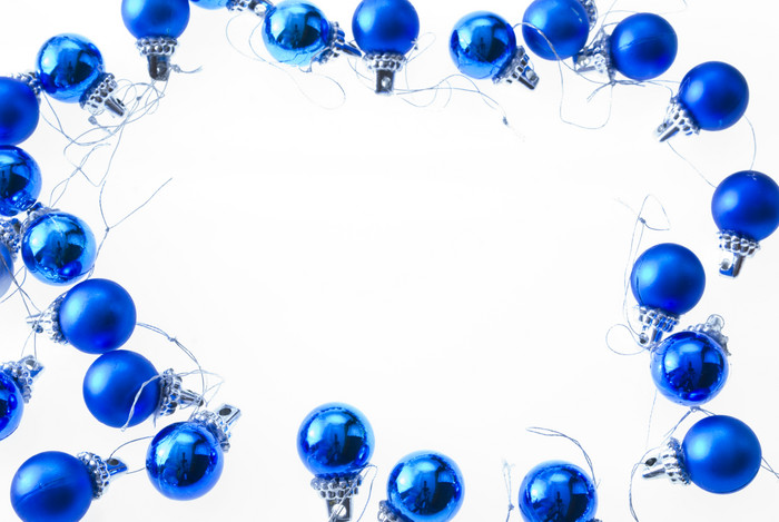 圣诞装饰品蓝色圣诞球