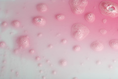 粉色泡沫液体摄影图
