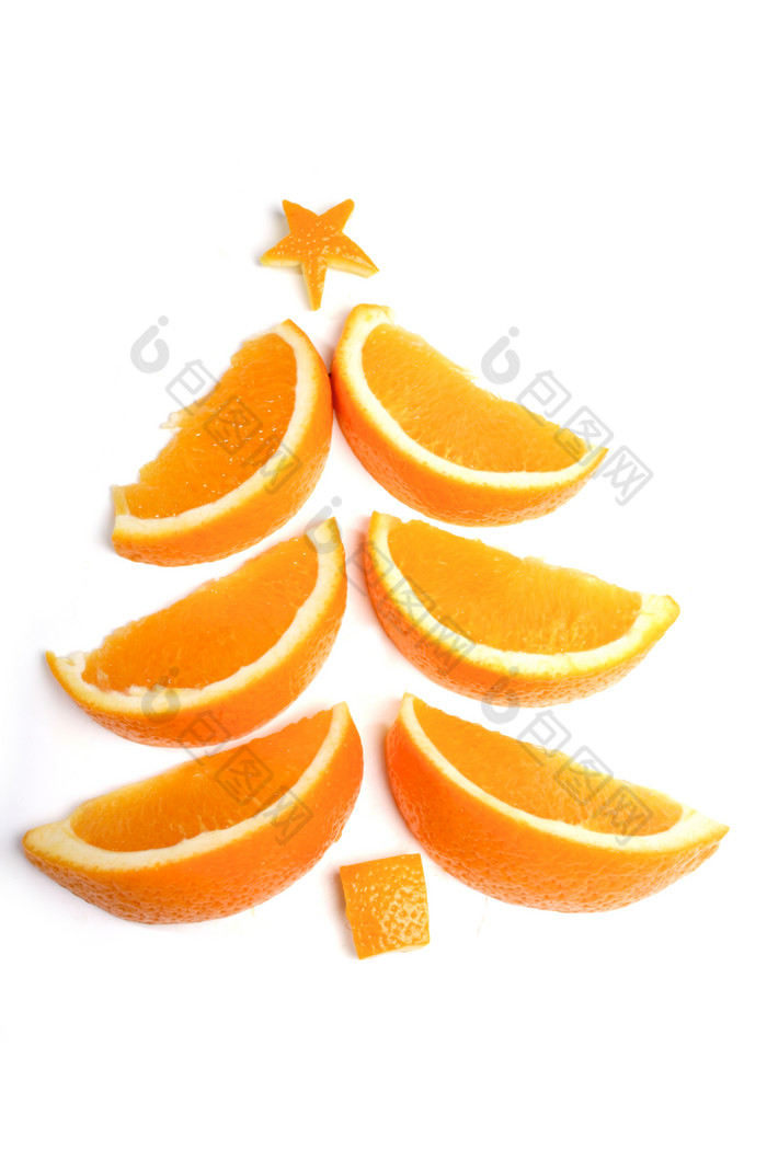 橙色调橘子摄影图