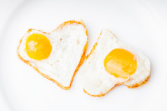 爱心煎蛋鸡蛋摄影图
