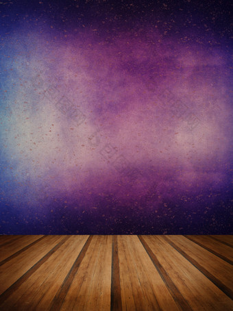 紫色调墙面地板摄影图