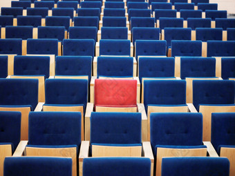 蓝色调剧院座位摄影图