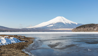 蓝色雪山的景色摄影图