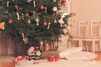 圣诞节房屋装饰摄影图