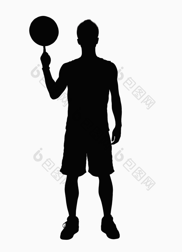 转篮球的男生摄影图
