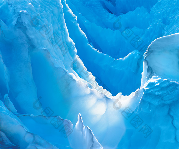 蓝色调漂亮冰川摄影图
