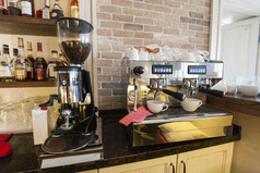 咖啡店咖啡机摄影图