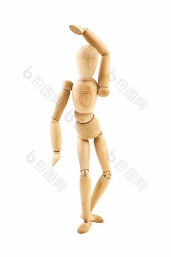 木制人体模型摄影图