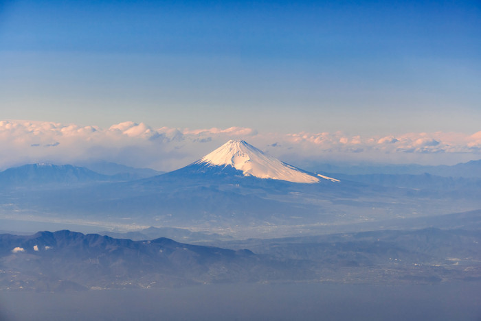 晚霞中的日本富士山