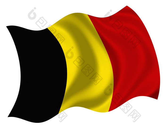 简约比利时旗帜摄影图