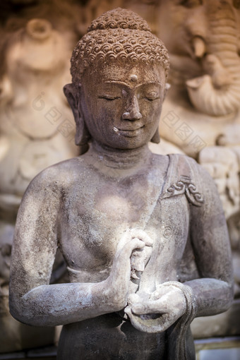 佛教佛像石像摄影图