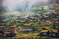 小镇房屋建筑风景