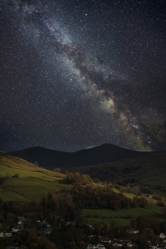 美国雨季<strong>夜晚</strong>美丽的星空