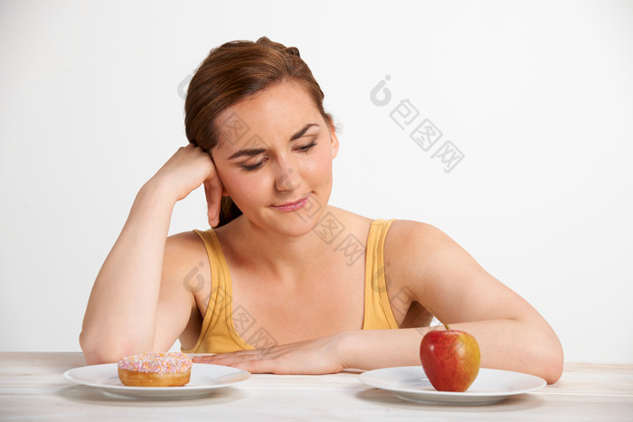 节食饮食选择的女人